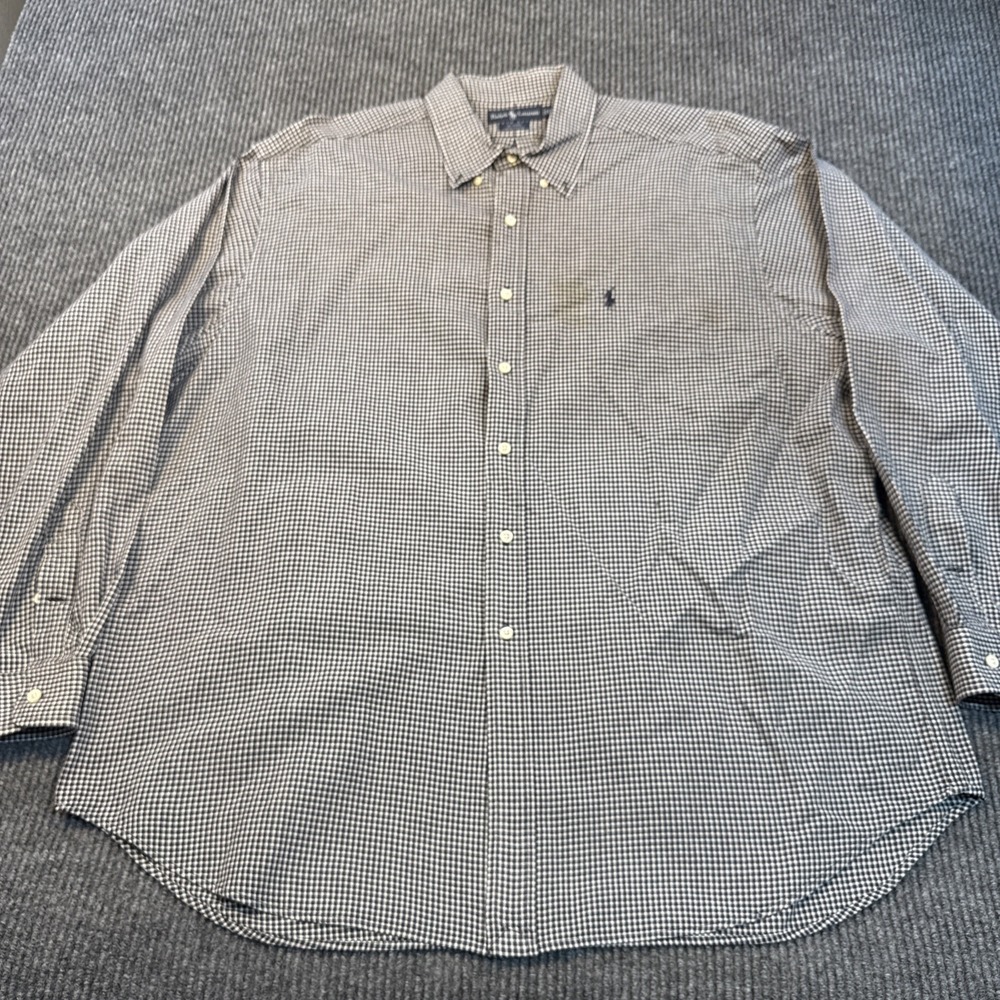Polo Ralph Lauren Blaire 100% Cotton Checked Men's XXL Button Down Shirt